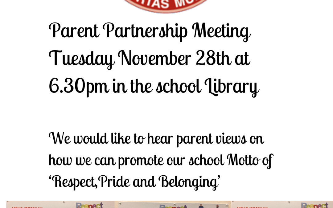 Parent Partnership Meeting in the school library.